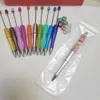 Ballpoint Pens 100Pcs Bead Wholesale Creative Plastic Beaded Printable Beadable DIY Gift for Student Office Supplies 230224