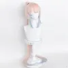 Anime Kostümleri Oyunu Genshin Etki - Sangonomiya Kokomi Cosplay Wig Uzun açık pembe maviye dayanıklı sentetik saç perukları kapağı