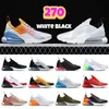 Con scatola 270 Scarpe da corsa Sneakers da bradisismo Netting confezione bianca total orange triple nero puro platino liquido metallo nero medio oliva donna sneaker da uomo