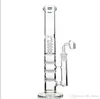 Narguilés peigne bong perc fumer pipe dab rigs eau bongs chicha percolater Cyclone cendrier avec 18mm banger 15 pouces