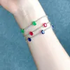 Link Chain SINZRY Wholesale fashion CZ jewelry AAA Cubic zircon oval shape colorful shinning charm bracelets for women G230222