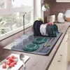 Tapis de cuisine, tapis de séchage de la vaisselle, Drain en Silicone, résistant à la chaleur, antidérapant, tasse, vaisselle, lave-vaisselle, plateau à coussin, napperon 230224