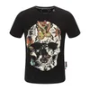 Мужские футболки Phillip Plain Men Designer PP Skull Diamond Prush Shirt Dollar доллар бурого медведя бренда o-образное вырезок Высококачественная черепа Tshirt Streetwear 8888