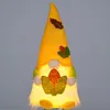 Décorations de Noël Automne Automne Gnome Suédois Nisse Tomte Elf Nain Avec Lumière LED Thanksgiving Day Cadeau Ferme Plateau À Plusieurs Niveaux Décoration