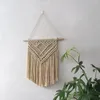 Arazzi Macrame Tessuto Arazzo da parete fatto a mano in stile nordico Appeso interno in misto cotone con nappe Sfondo Decorazioni per la casa Appartamento regalo