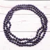 Catene Elegante collana a catena lunga per le donne Collane di perle di perle simulate Viola rotondo conchiglia di vetro perle gioielli regalo 56 "A969