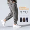 Men's Pants Spring Autumn Fleece Korean Versatile Haren Loose Joggings Work Clothes Drop Croch Harem Jogger Sweatpant Man Trousers