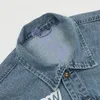 Роскошная модная бренда мужская куртка улыбка лица печати вышивка вышивая джинсовая куртка винтажная повседневная пара куртка куртка азиатский размер s-xl