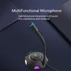 K98 Desktop Microphone With RGB Colorful Light Computer Game Live Broadcast, Plug and Play, Noise Reduction