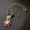 Pendant Necklaces Charming Fancy Flowers Pendants Bib Necklace Online Store Wholesale Dress Jewelry Accessories Gifts