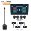 Android TPMS para carro DVD de rádio do carro Sistema de monitoramento de pressão dos pneus Sistema de pneu sobressalente Sensor externo interno USB TMPS