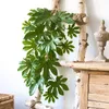 Fleurs décoratives grandes plantes artificielles suspendues vert fausse feuille de papaye vigne Monstera automne lierre jardin mariage décor à la maison accessoires