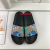 Size 36-48 Designers Slippers For Men Women Floral Slides Woman Flats Platform Sandals Rubber Brocade Gear Sole Mule Flip Flops Beach Causal Shoes Loafers Sliders