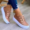 Sandalen 2023 Frauen Plattform Turnschuhe Schnüren Mode Taste Vulkanisierte Schuhe Einfarbig Komfort Skateboard Casual Weiß Dicke Sohle Flache Z0224