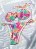 Damenbadebekleidung ZRTAK Leopard Sexy Bikinis Patchwork Badeanzug Frauen 2023 Badeanzug Print Bikini Sets Solide Beachwear Cup 230224