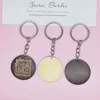 DIY Blank Wooden Keychains Round MAMA Keychain Pendant Mother's Day Gift Key Chain