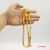 Chapelet de couleur ambre Tasbih en résine pour homme, chapelet musulman luxueux, Bracelet Tesbih 33 perles Misbaha Islam
