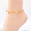 Anklets Stylish Glossy Butterfly Anklet Korean Style Double Geometric Elegant Luxury Women Titanium Steel Foot Ornaments