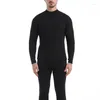 Herrens termiska underkläder 2 datorer/set vinter Men varma långa Johns set plus size Turtleneck tjock sammet toppar byxor