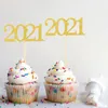 Festliga leveranser annat parti 12st/pack 2023 Cake Topper Creative Cupcake Insert Card Flags Årsdagsfirande för barn födelsedag weddi
