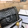 Torby na ramię Women Classic Mini Flap Serpentine Sqaure Crush Gold Ball Metal Matelasse łańcuch crossbody torebka ramię