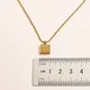 Women Luxury Designer Necklace Choker Pendant Chain 18K Gold Plated Stainless Steel Crystal Rhinestone Letter C Necklaces Statement Wedding Jewelry Accessories