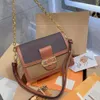 2023 Top Quality Dauphine Handbgs Borse da donna Tote Bag Borse da donna Zaino da donna Borse da donna Pochette in pelle fiore marrone Borse portafogli moda