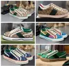 Lover u G G Boot Tennis 1977 Canvas Rose Natual Shoes Luxurys Classic White Designers Womens Womens Italy Green Red Web Stripe Rubber Sole Stretch Low Top Men Sneaker