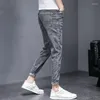 Jeans pour hommes printemps été maigre mode serré lavé Style coréen mince vêtements de luxe Stretch Denim Cargo pantalons pour hommes