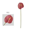 Fleurs décoratives Simulation impression 3D trompette sentir Anthurium branche artificielle décor à la maison feuilles accessoires de décoration de noël