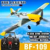 Elektrisch/RC-vliegtuigen ANTSIR RC-vliegtuigen EPP 400 mm Zero/P40/BF109/Spitfire 4-Ch RC-vliegtuig 2.4G 6-assig ONE-KEY AEROBATIC RTF Vliegtuigspeelgoed Geschenken 230223