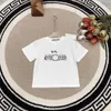 23ss Diseñador de la marca de verano para niños Camisetas de algodón puro para niñas y niños con estampado de manga corta Camiseta de cuello redondo Ropa para niños de alta calidad