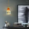 Pendant Lamps Modern Color Glass Light For Restaurant Living Dining Room Home Decor Hanging Lamp Creative Minimalist E27