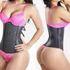 Women's Shapers 9 Steel Booned Latex Waist Trainer Fajas Girdle Sashes Waistband Plus Size Shapewear Corselet Body Women