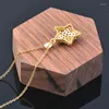 Choker SINLEERY 316L Stainless Steel Gold Color Star Necklace For Women Green Purple Blue Zirconia Chain Fashion Jewelry XL993 SSB