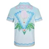 23ss Designer Shirt Mens Button Up Shirts print bowling shirt Hawaii Floral Casual Shirts Men Slim Fit Short Sleeve Dress Hawaiian Casablanc t-shirt