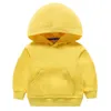 2023 Modèles de mode printemps et automne de vêtements pour enfants pour enfants garçons couleur unie petits hauts pour enfants vêtements pour filles sweat-shirt à capuche