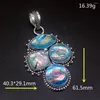 Pendant Necklaces Hermosa Jewelry Elegant Fashion Unique Dichroic Glass Silver Color Charm Necklace For Women Gifts 20234665