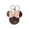 Mignon cuir Minnie tête porte-clés personnalité voiture porte-clés tendance Couple sac pendentif suspendu porte-clés