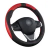 Steering Wheel Covers QFHETJIE Summer Refreshing Full Leather Car Cover Wear-resistant Non-slip Fashion Accessories