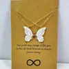 Fashion Good Friend Couple Butterfly Pendant Necklace With Card Jewelry Neckalces Gift Accessories Bulk Price
