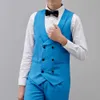 Ensembles de vêtements Garçons Costume formel Mariage Campus Dent Tuxedo Robe Gentleman Enfants Veste Gilet Pantalon 3pcs Cérémonie Come Blue W0224