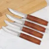 Dinnerware Sets Jaswehome Paring Knife Set Stainless Steel Multipurpose Peeling Rosewood Handle Kitchen Utility 230224