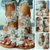 Sandales femmes Boho Style chaussures d'été pour plage plate 2022 fleurs tongs Chaussures Femme 6 couleurs 35-44 Y2302
