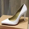 Designer Sandals High Heels Slides Rivet Sandal Women Dress Shoes Bright Leather Suede Pump Pointed Toe Shoe Wedding Shoess