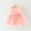 Fille robes 2023 bébé vêtements maille princesse Tutu robe filles fête sans manches été vêtements pour enfants 0-3y