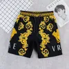 New men's shorts shorts sports suit relax regular knee-length letter men's casual black and white shorts wholesale