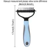 Animaux de compagnie outils de beauté coupe-noeud de fourrure chien toilettage outil de rejet Pet chat épilation peigne brosse Double face produits pour animaux de compagnie 0224