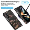 Shockproof Phone Cases for Samsung Galaxy Z Fold 4/3 Camouflage Pattern PU Leather Protective Case