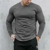 Mens TShirts Casual Long sleeve Cotton camouflage Tshirt Men Gyms Fitness Workout Skinny t shirt Autumn Male Tee Tops Sporty Clothing 230224